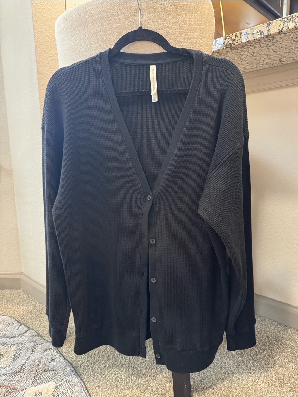 The Group by Babaton — Lightweight Waffle-Knit v-neck Cardigan
